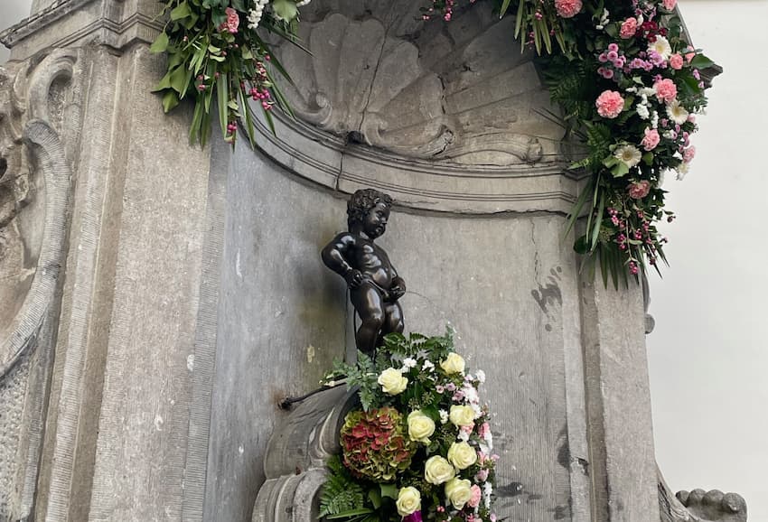 Manneken Pis en Bruselas.